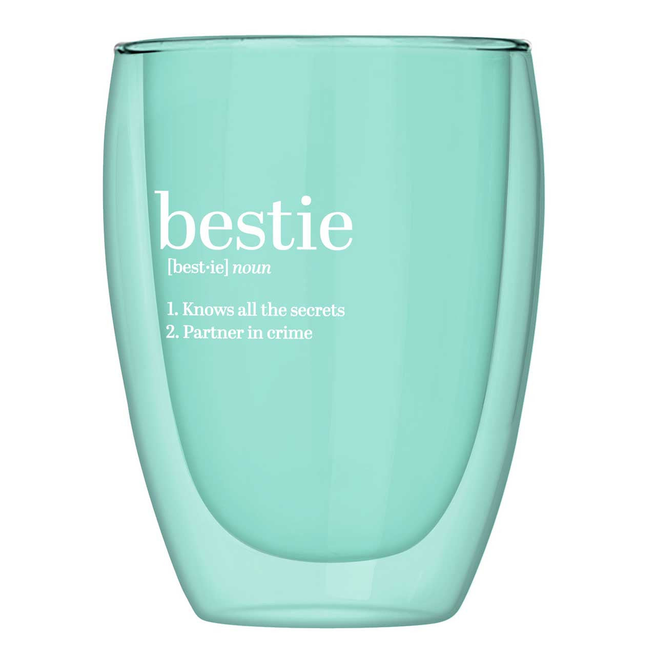 Bestie Double Wall Stemless Glass