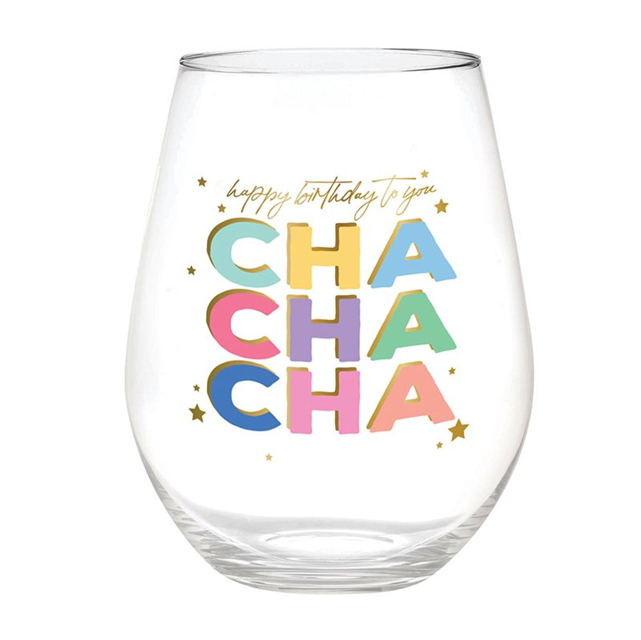 Stemless 20OZ Cha Cha Cha Wine Glass