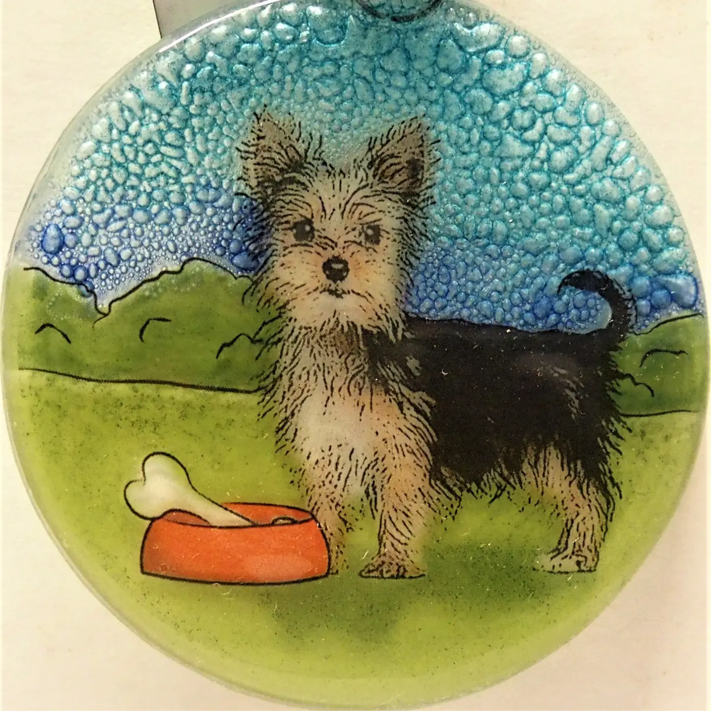 Yorkie Glass Suncatcher