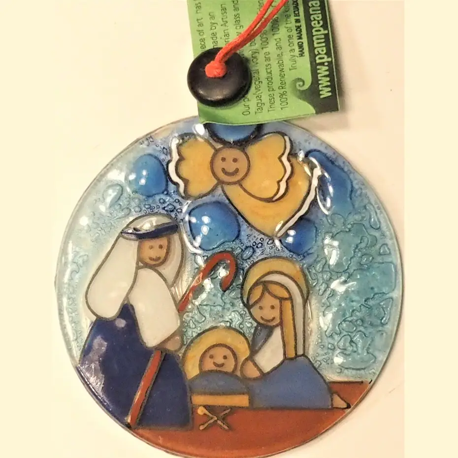Nativity Glass Ornament
