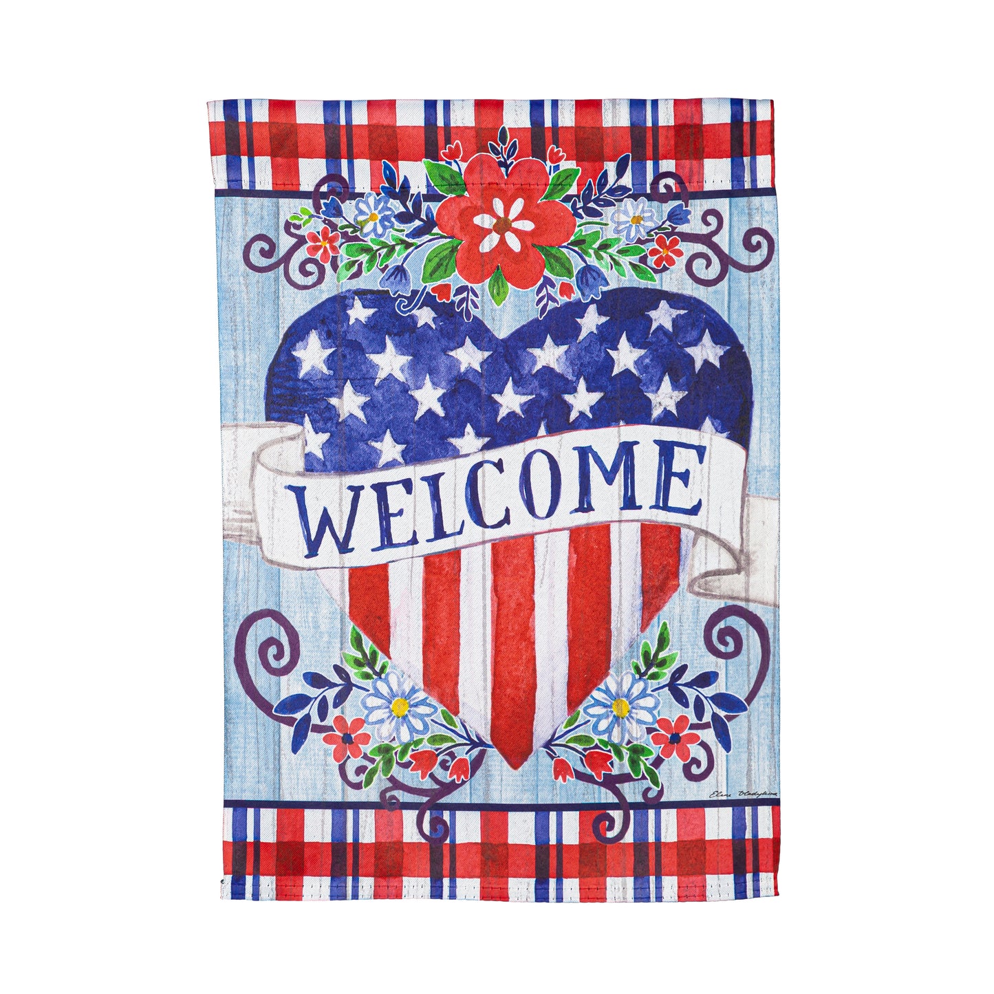 WELCOME HEART GARDEN FLAG