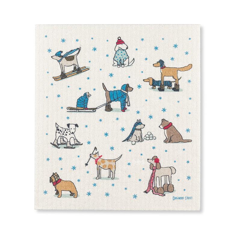WINTER DOGS SWEDISH DISHCLOTH
