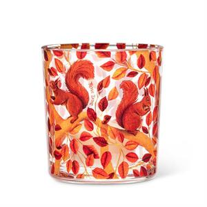 AUTUMN LEAVES & SQUIRRELS Votive Holder