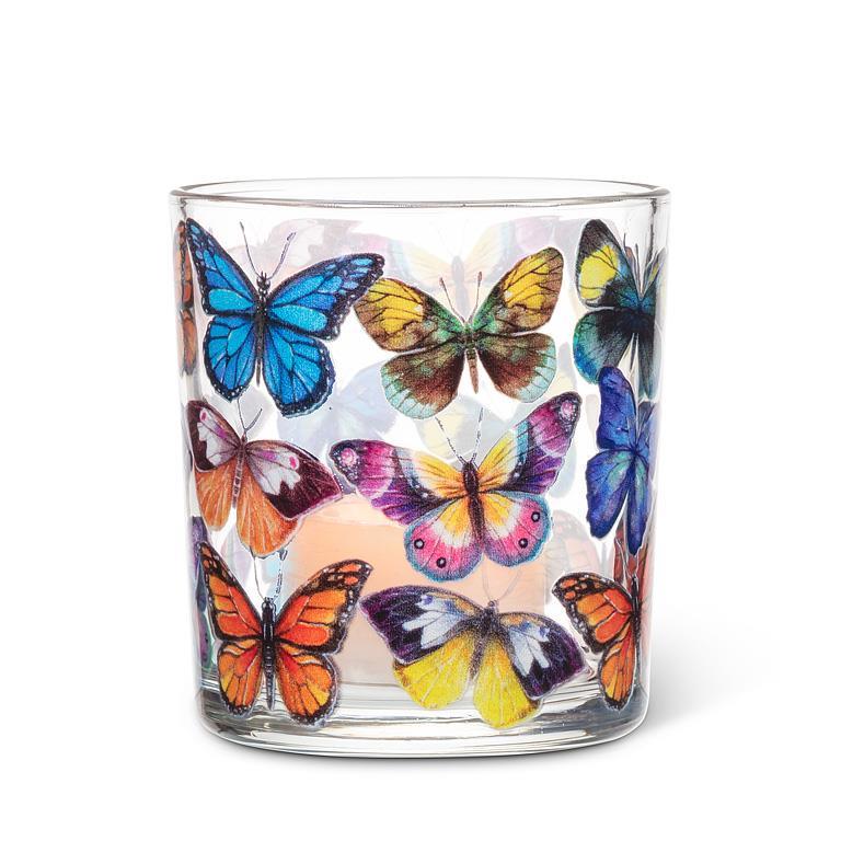 Colorful Butterflies Votive Holder