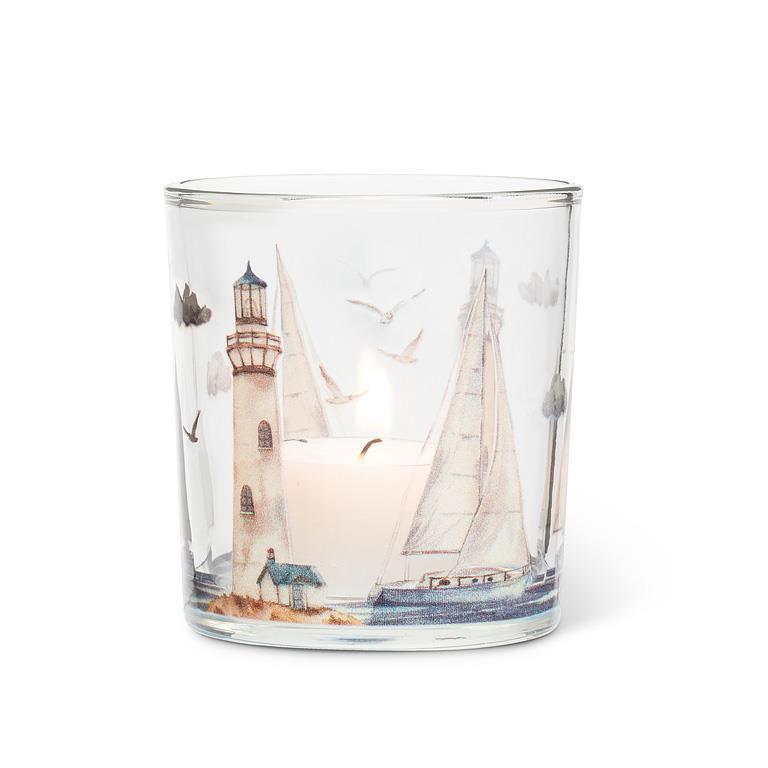 Lighthouses and Sailboats Votive Holder