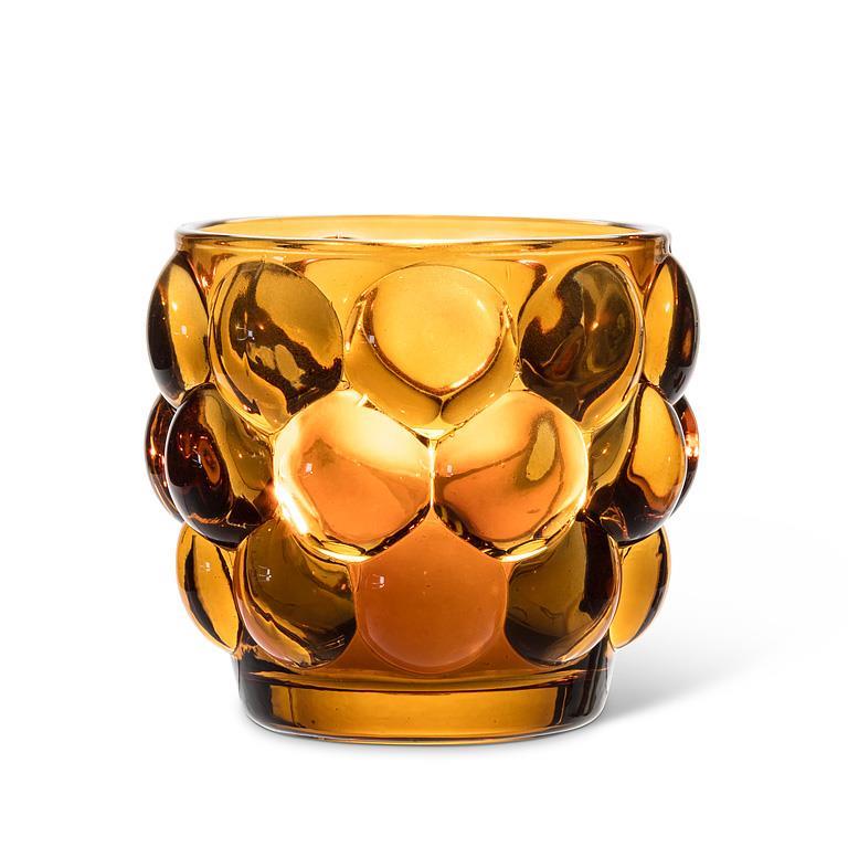 Amber Bubble Candle Holder