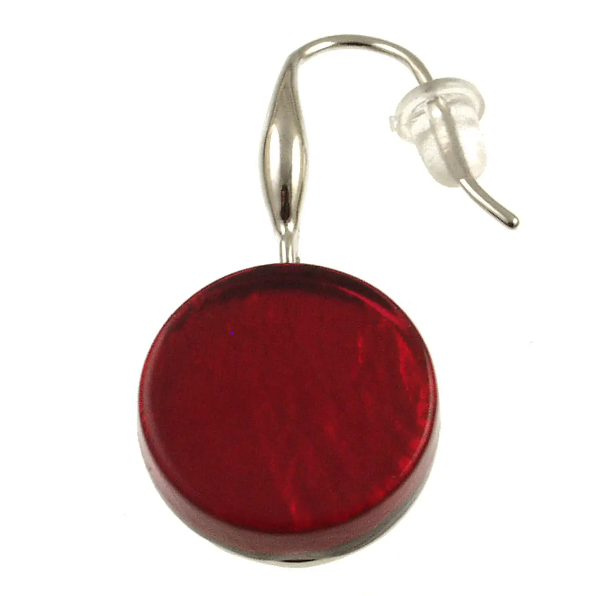 RED ROUND CONFETTI EARRINGS