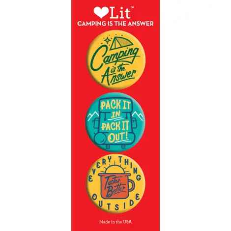 Camping Is the Answer 3 Button Pack