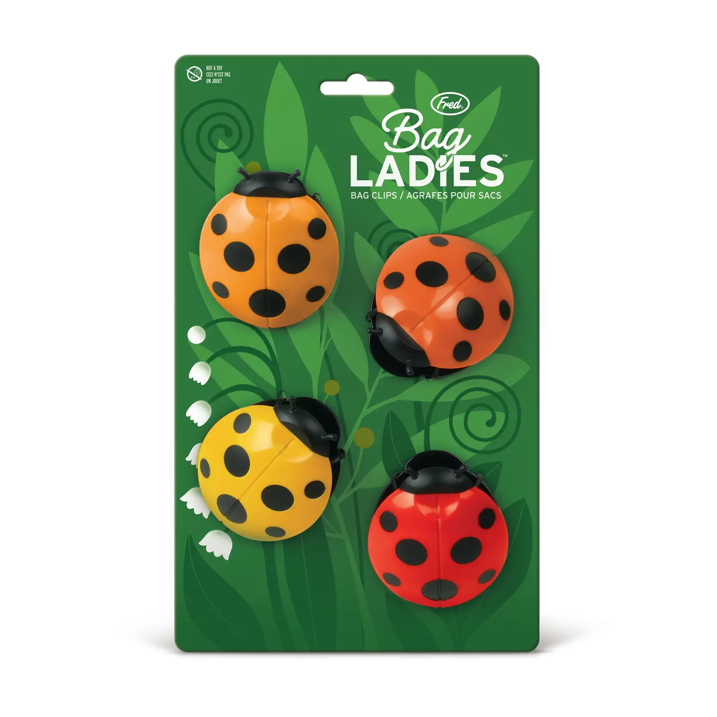 Ladybug Bag Clips - Set of 4