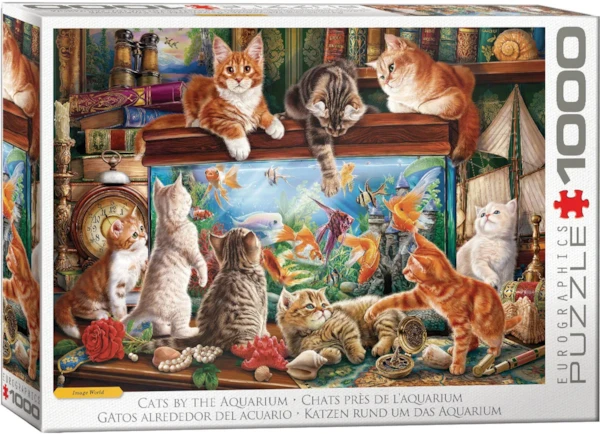 Cats By the Aquarium 1000PC PUZZLE