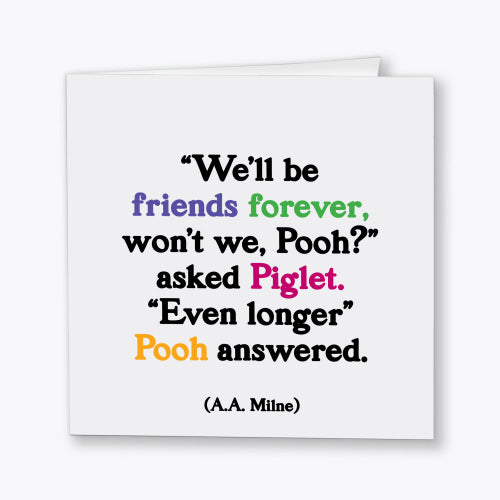 Pooh and Piglet Card