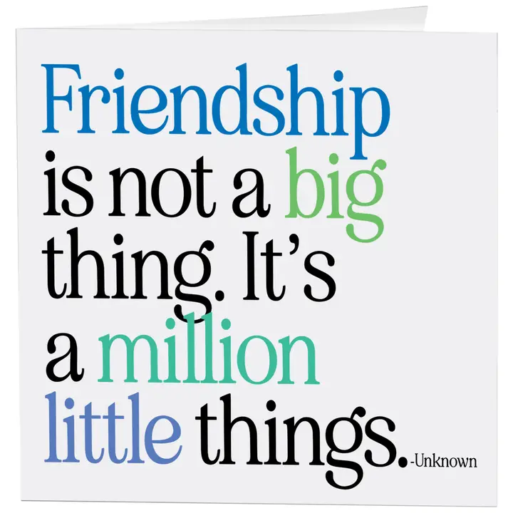 Friendship Is Not Card