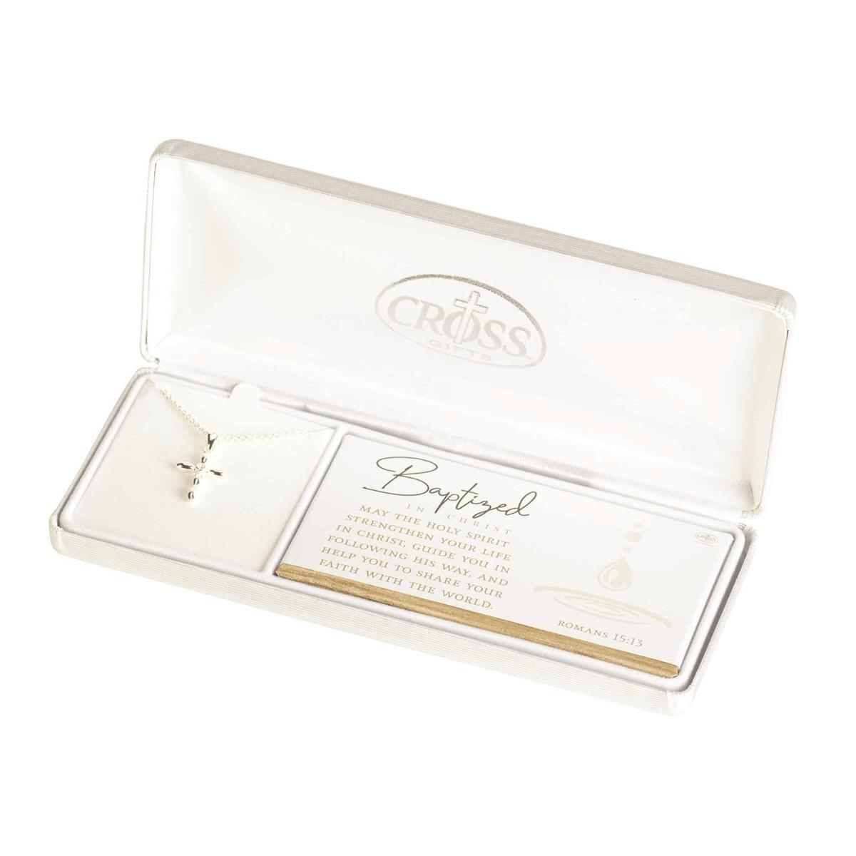 WOMANS PETAL CROSS SP NECKLACE