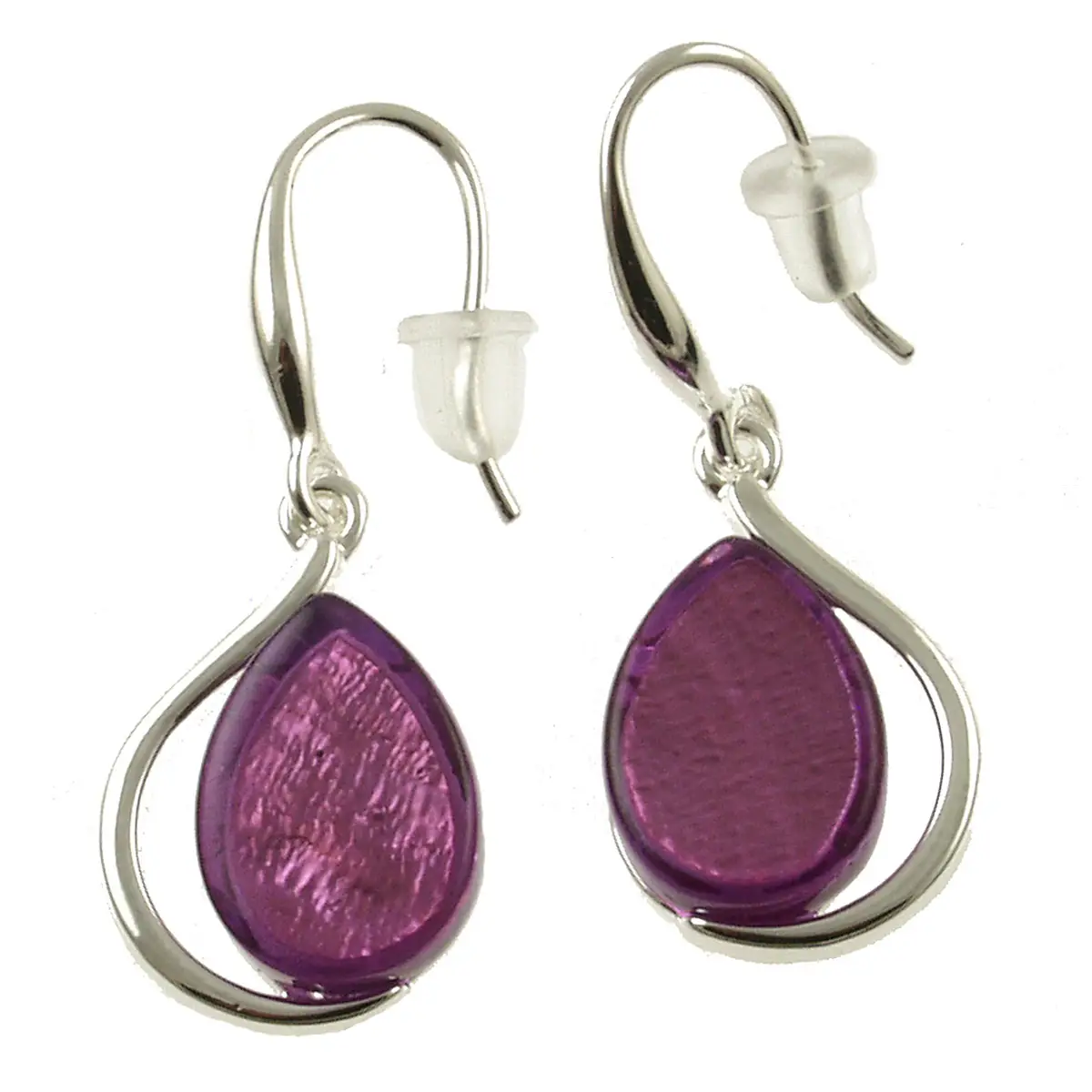 PURPLE TEARDROP EARRINGS