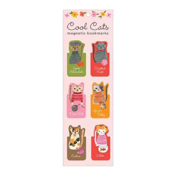Cool Cats Magnetic Bookmarks