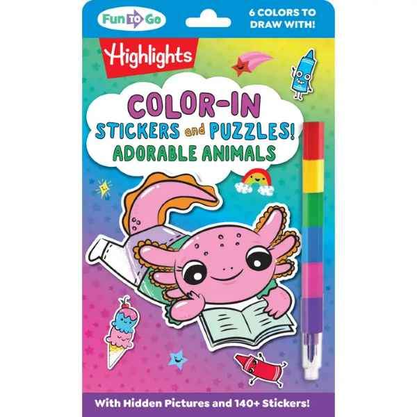 Adorable Animals Color in Stickers