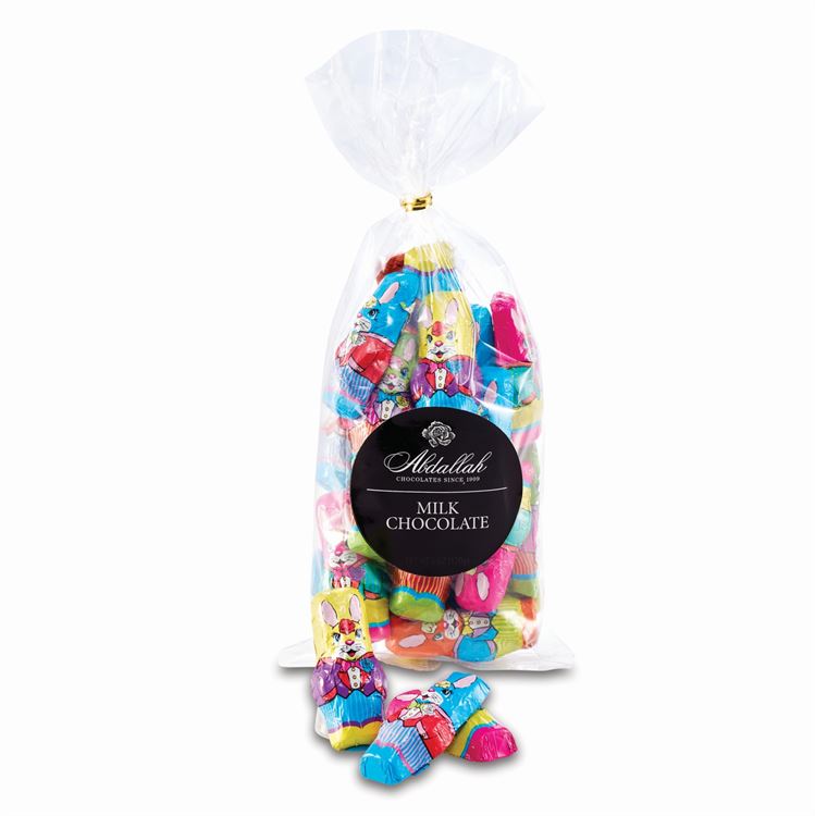 8OZ Bag Mini Chocolate Rabbits Foiled