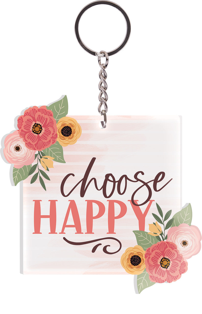 Choose Happy Keychain