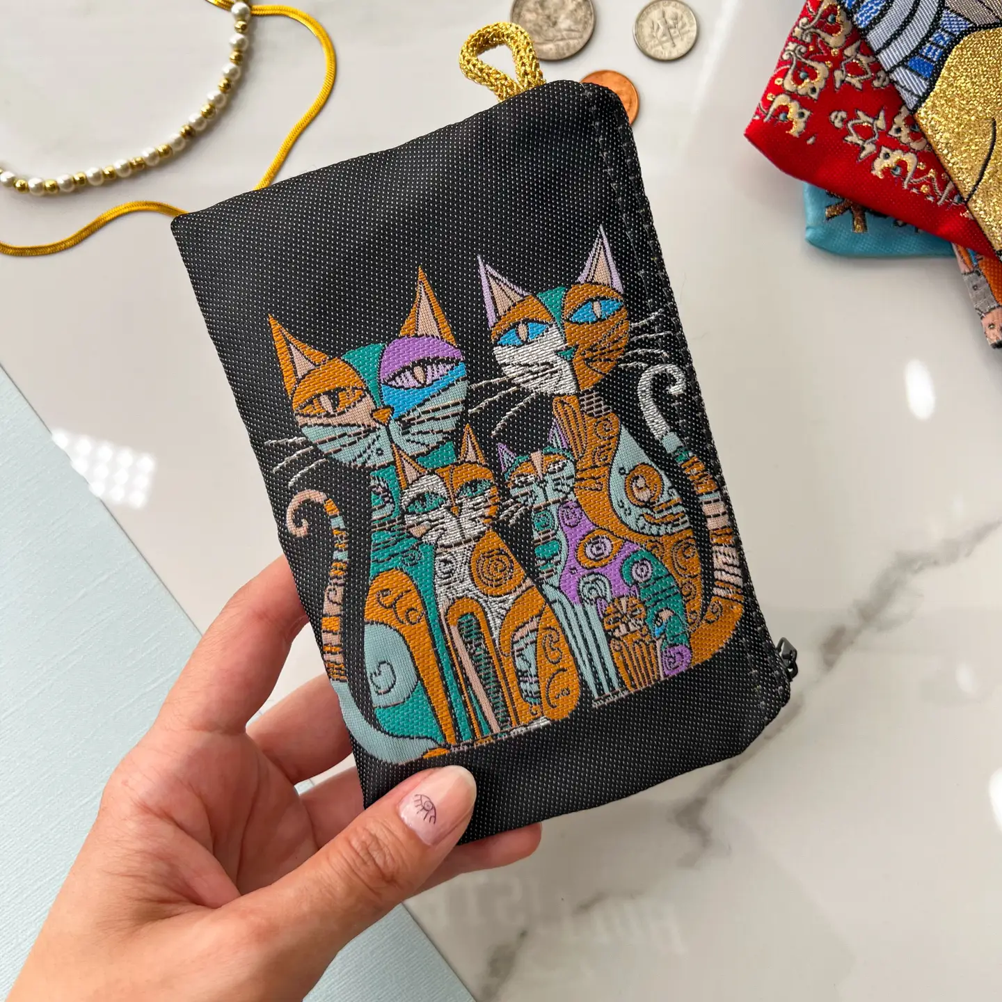 4 Colorful Cats Coin Purse