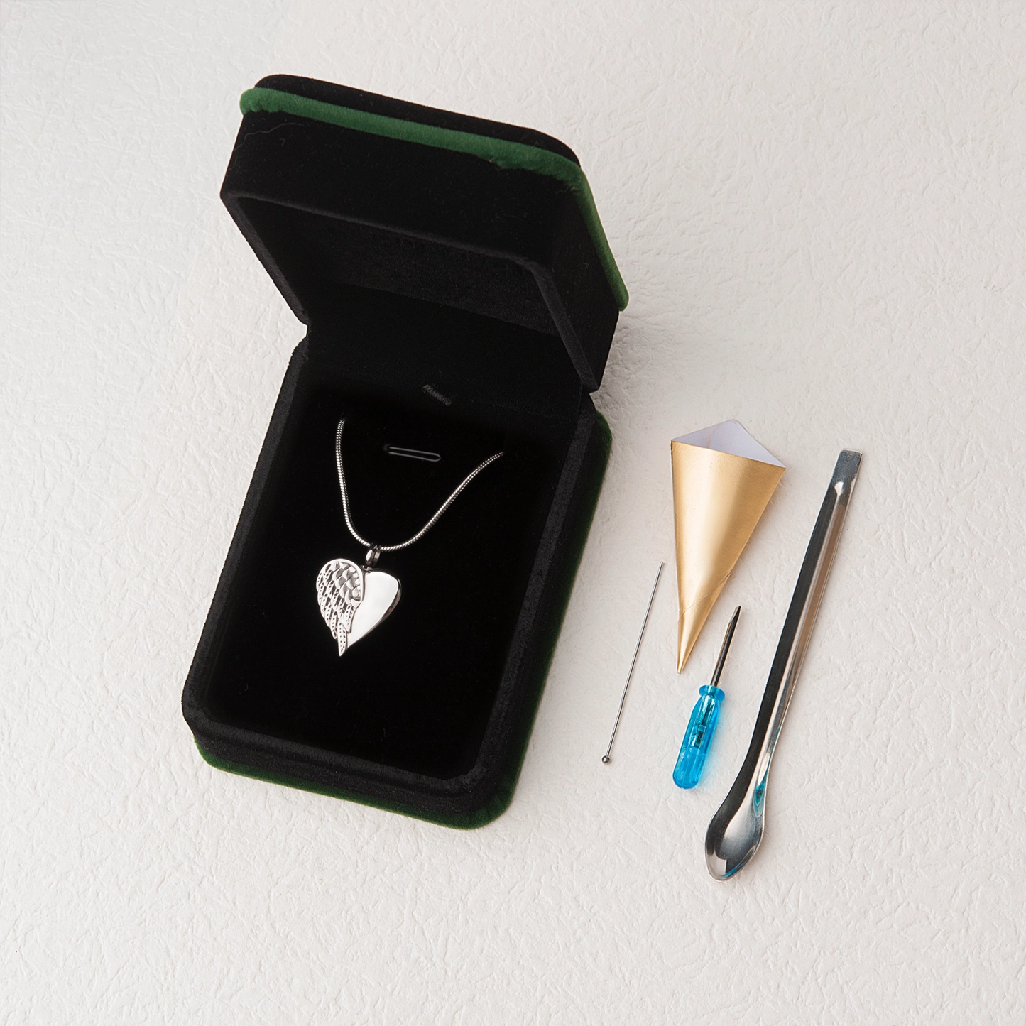 Angel Wing Memorial Ashes Necklace