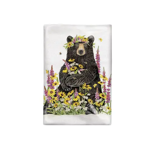 Wildflower Bear Flour Sack Towel