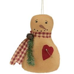 Snowman Heart Ornament