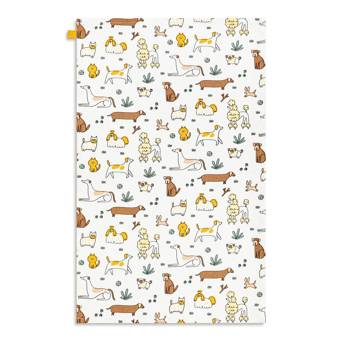 Dog Breeds Cotton Twill Towel - 17x28in