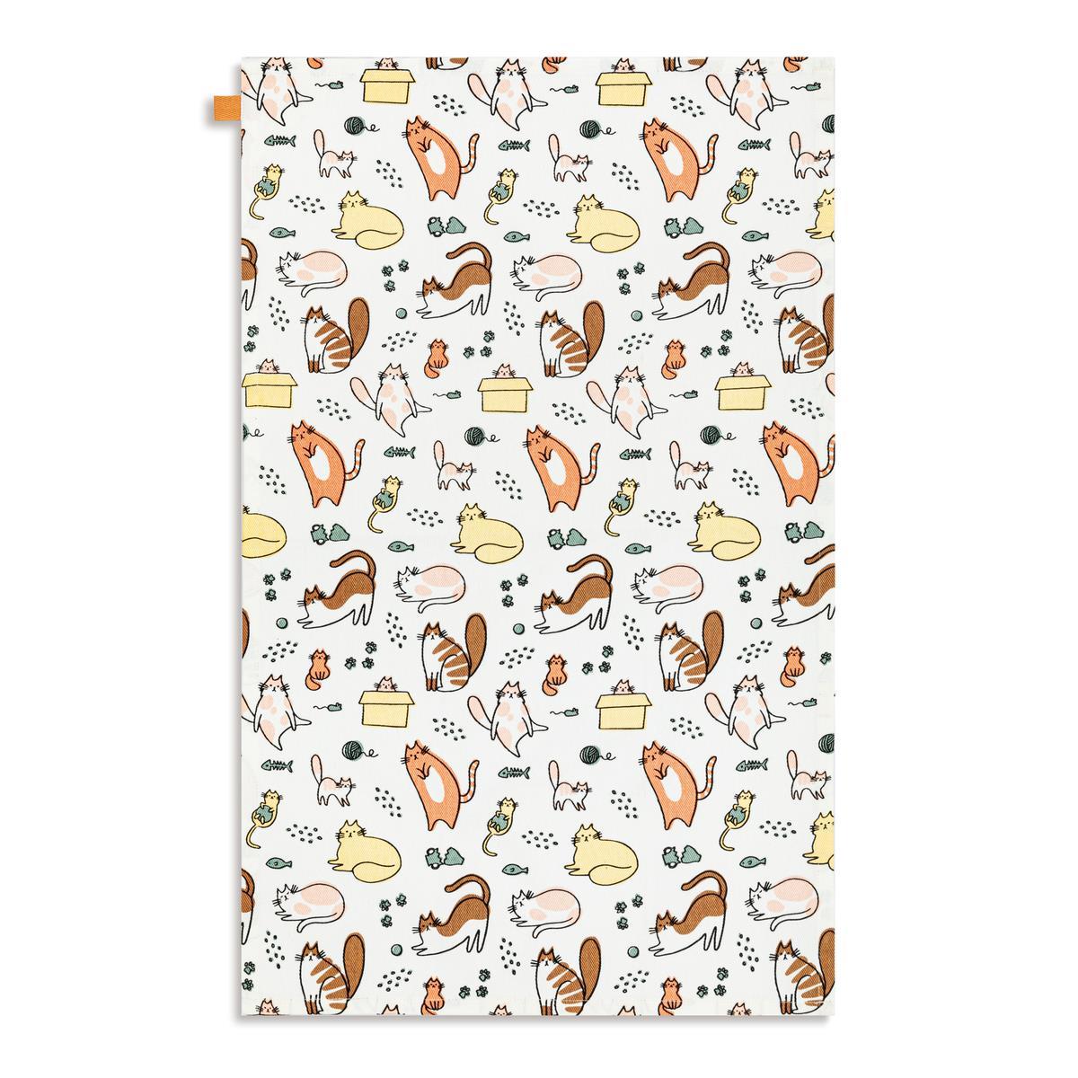 Cats Cotton Twill Towel - 17x28in