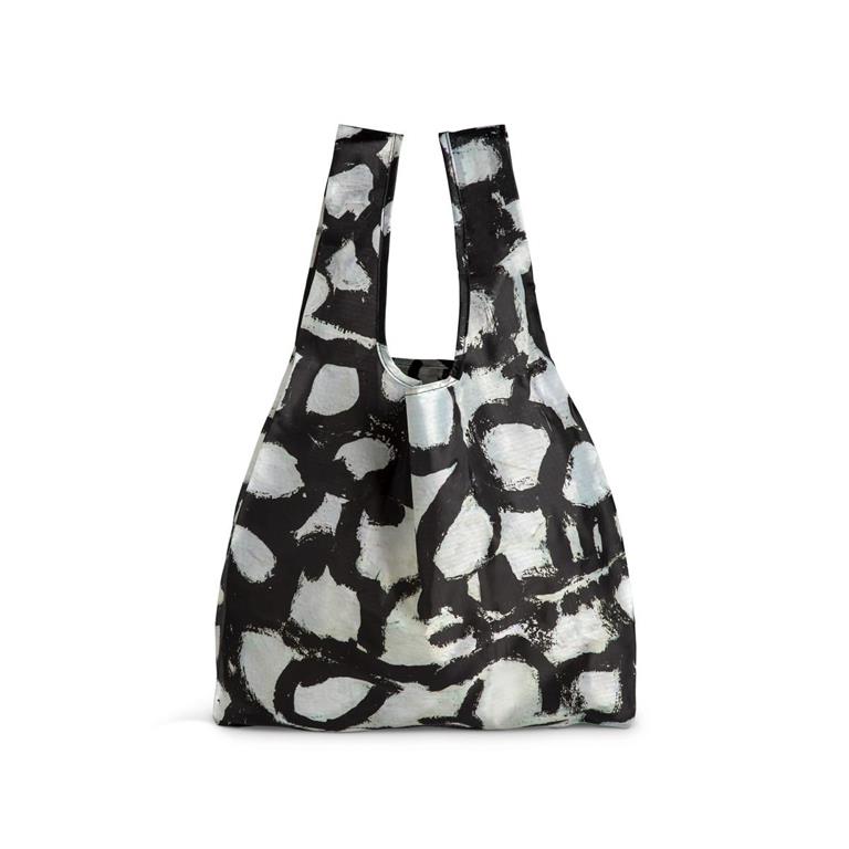 Off White and Black Artlifting Tote