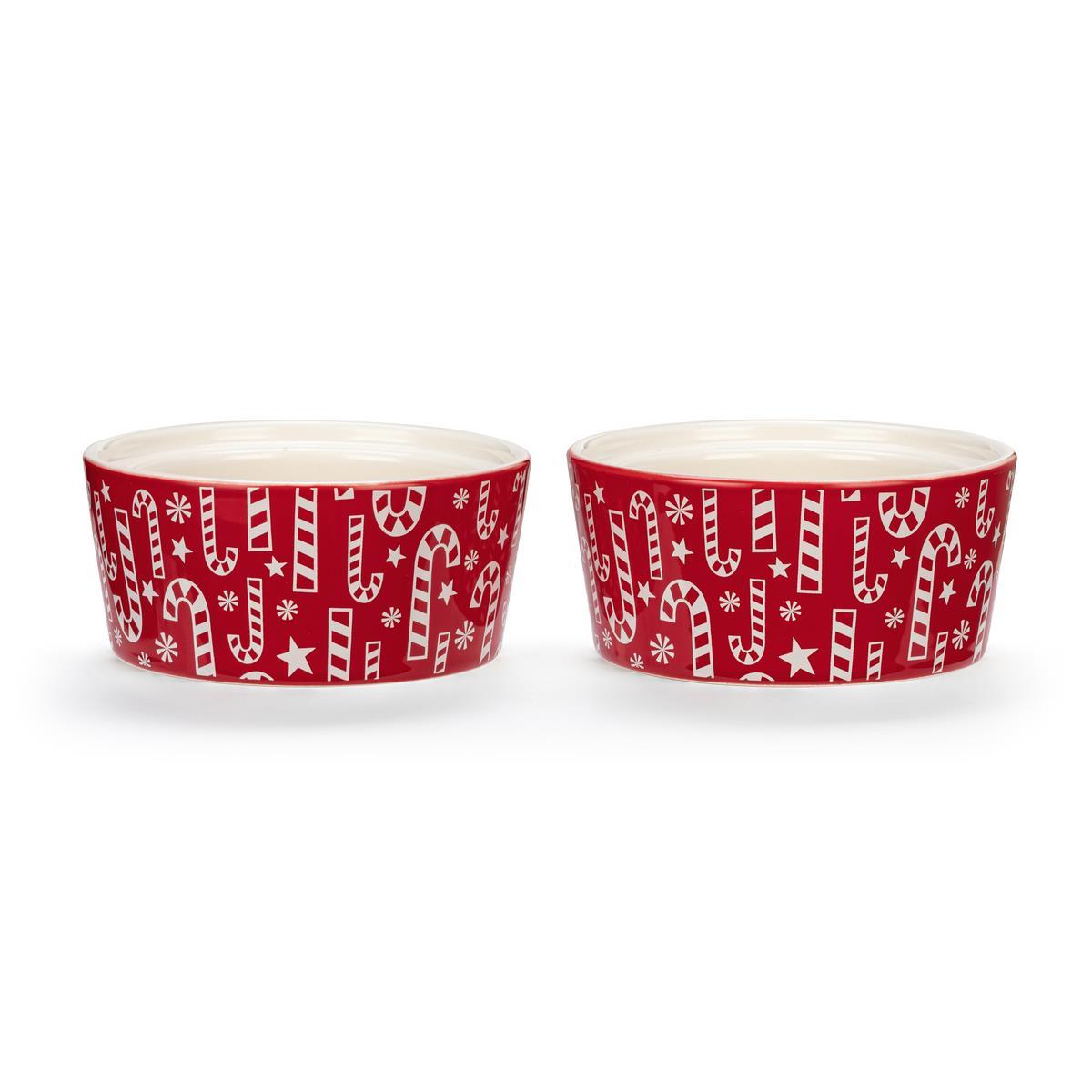 Candy Canes Bake Ramekins Set of 2