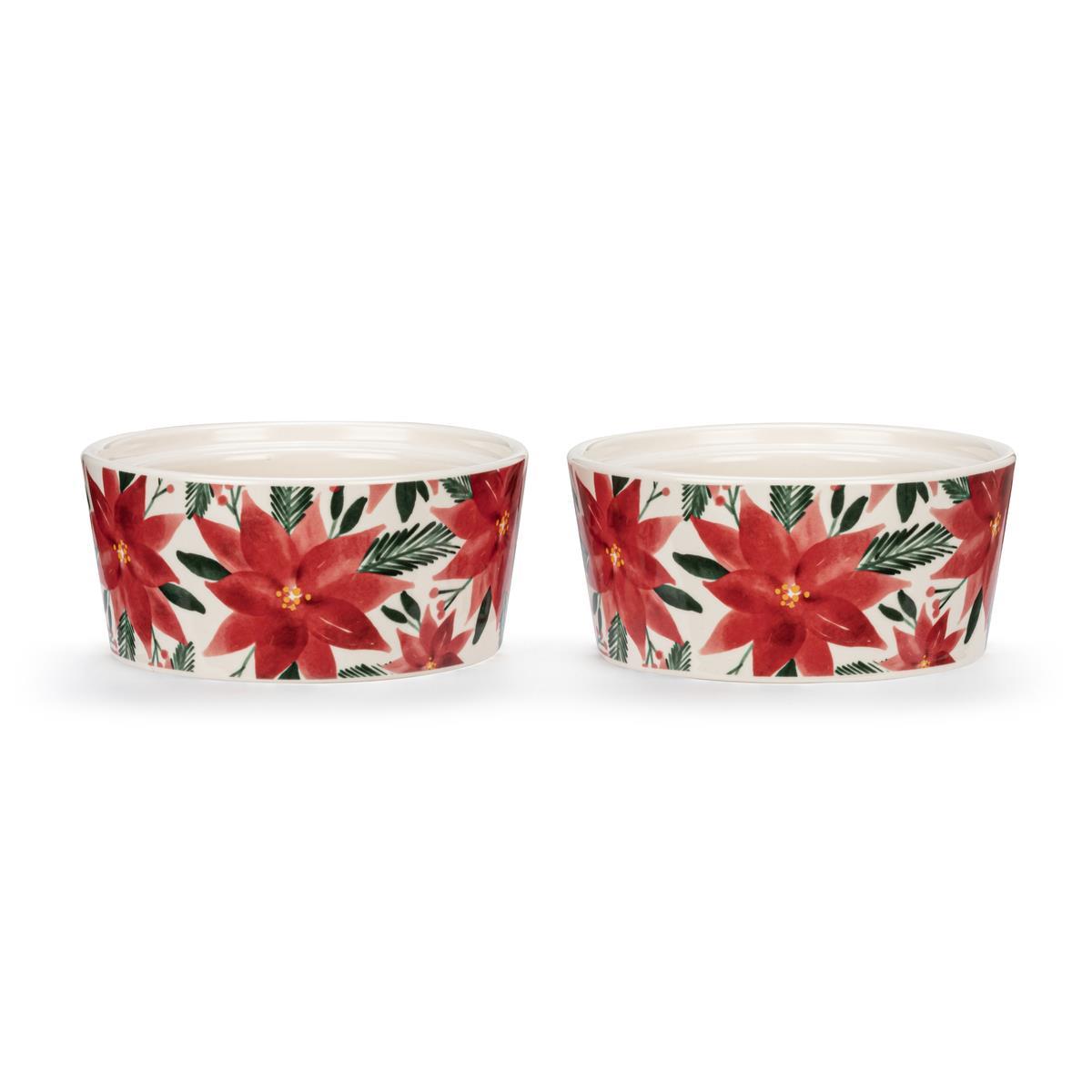 Poinsettia Bake Ramekins Set of 2