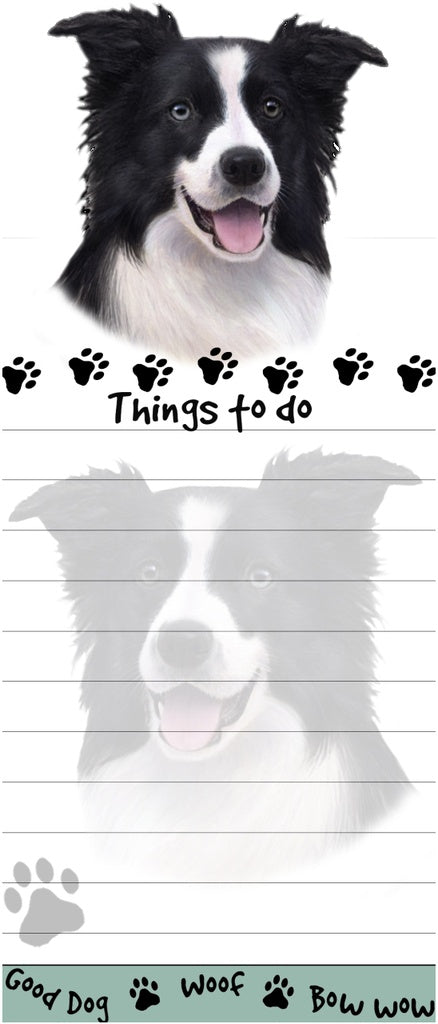 Border Collie Diecut Notpad