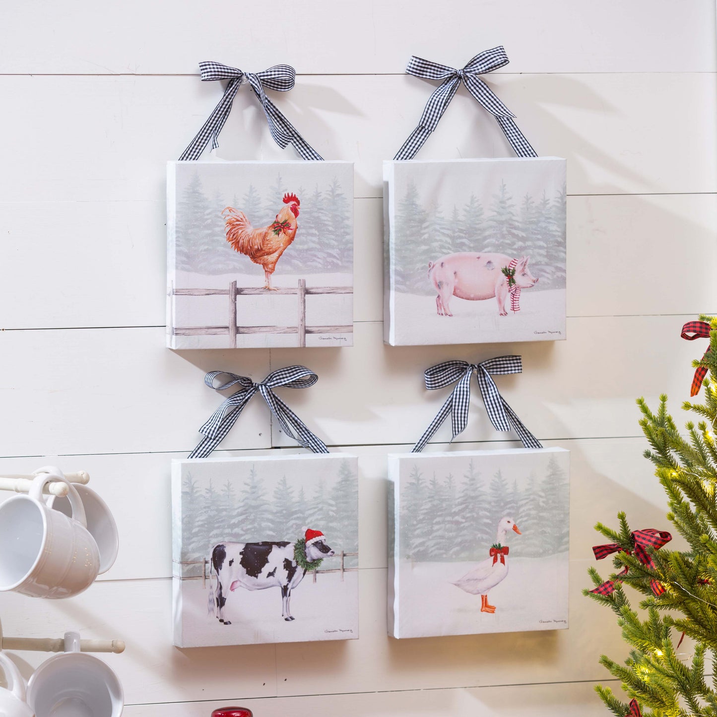 HOLIDAY PIG MINI CANVAS