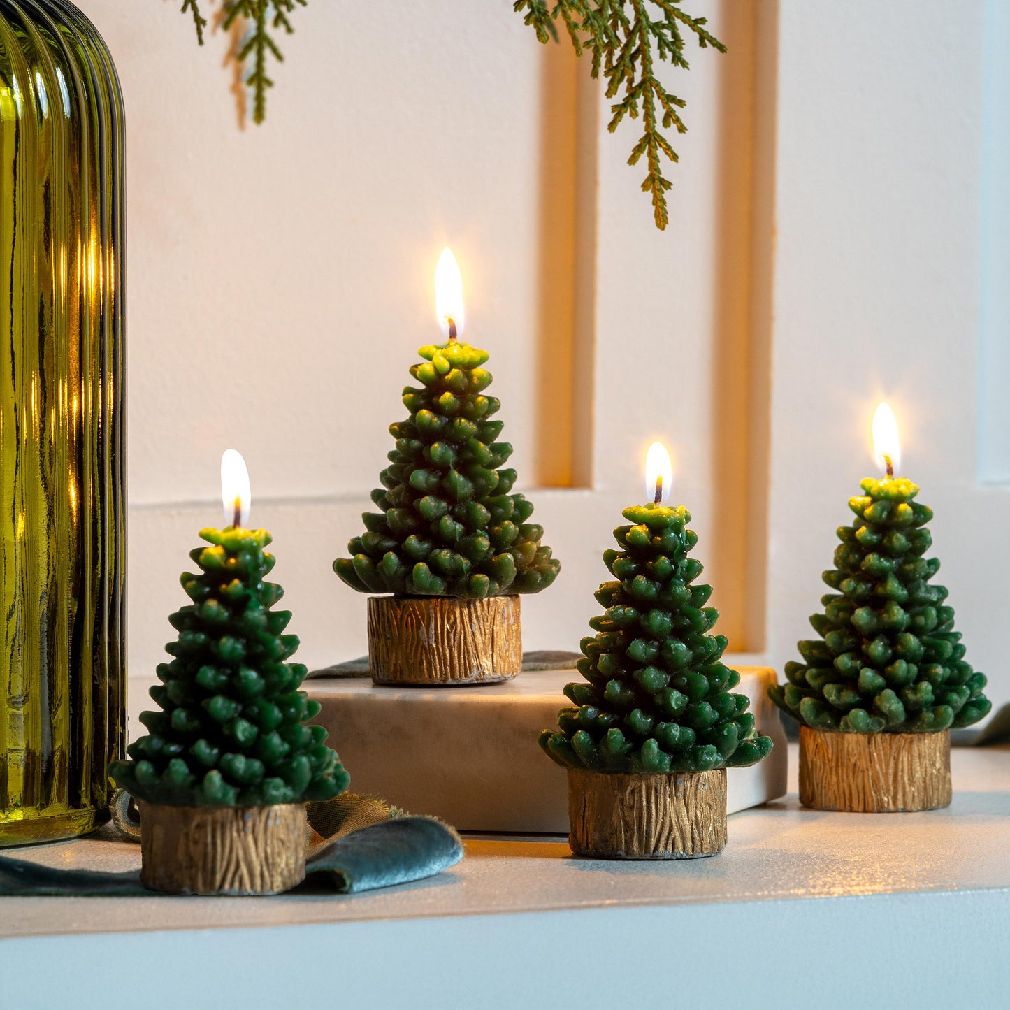 Tree Wax Candles Set of 4