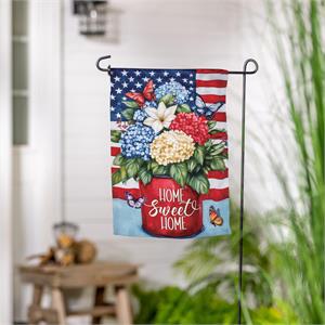 PATRIOTIC HYDRANGEAS GARDEN FLAG