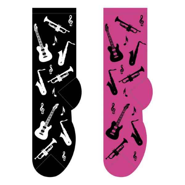 BLACK MUSICAL INSTRUMENTS SOCKS