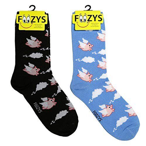 Blue Flying Pigs Socks