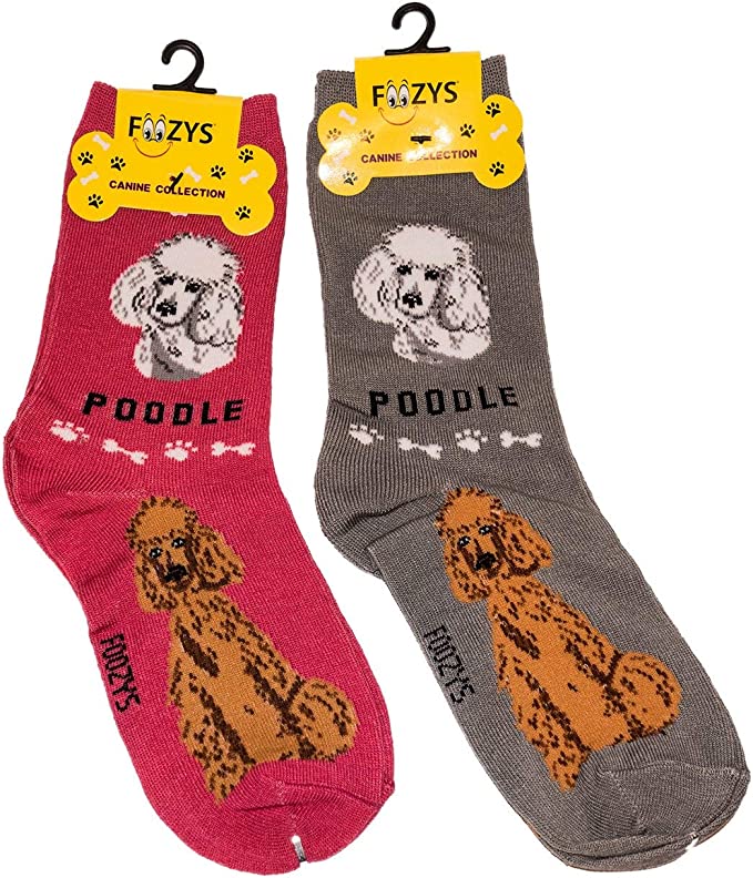 Grey Poodle Socks