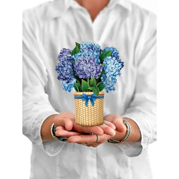 Nantucket Hydrangeas Pop Up Card