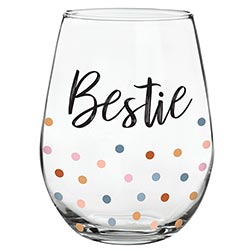 Bestie Stemless Wine Glass
