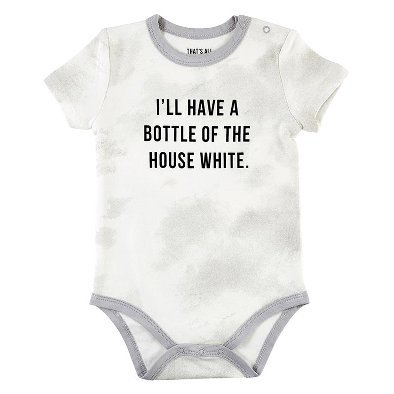 HOUSE WHITE SNAPSHIRT 6-12MONTHS
