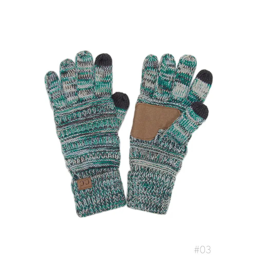Teal 4 Tone Touch Screen Gloves