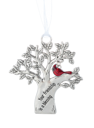 Friendship Is A Blessing Cardinal Ornament