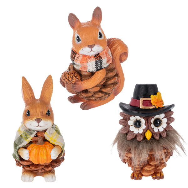 Fall Pinecone Friends Asst