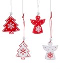 Boxed Set of 12 Wooden Ornaments
