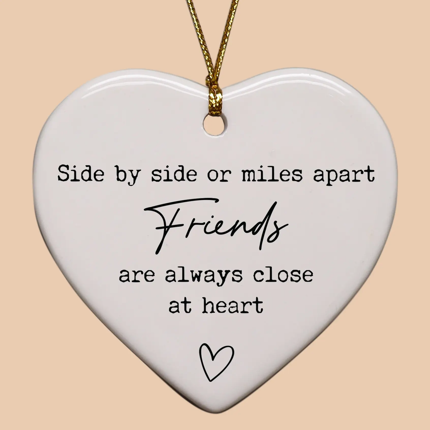 Side By Side Heart Ornament