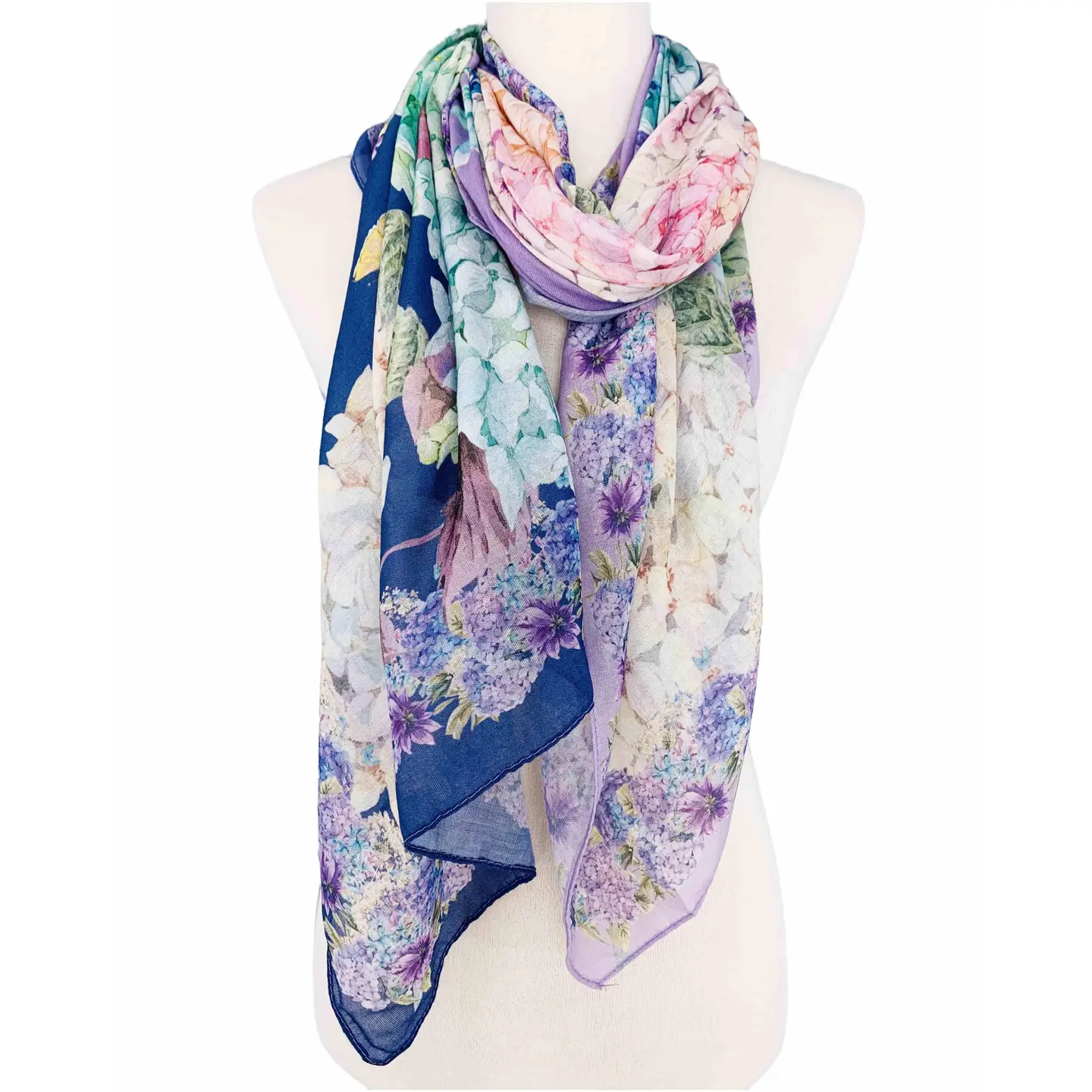 Purple Hydrangea Scarf