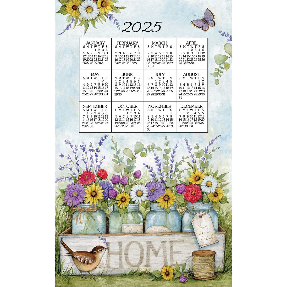 2025 HOME FLORAL Calendar Towel