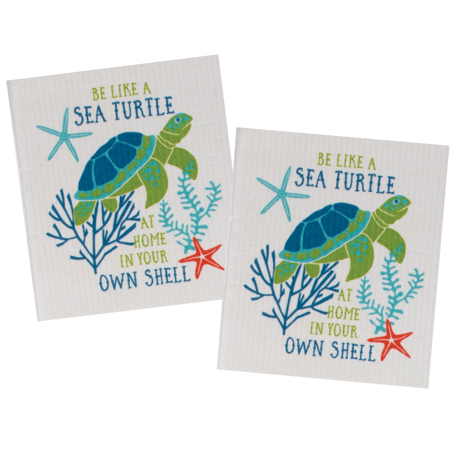 SEA TURTLE 2PK SWEDISH CLOTHS