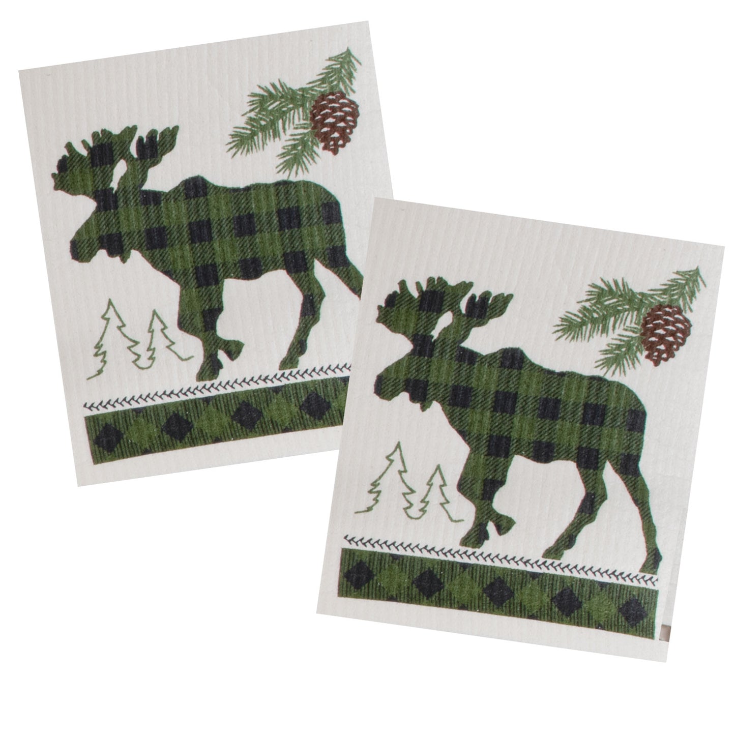 WOODLAND MOOSE 2 PACK SWEDISH CLOTHS